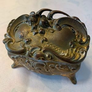 Antique Jennings Brother Silver Jewelry Box